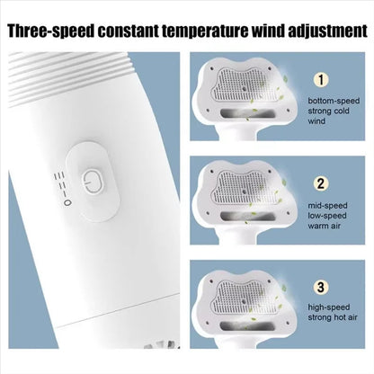 FluffDry 2-in-1 Pet Hair Dryer Brush