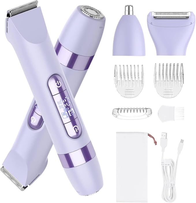 4-in-1 Women's Electric Razor, | Head Body Hair Trimmer for Women