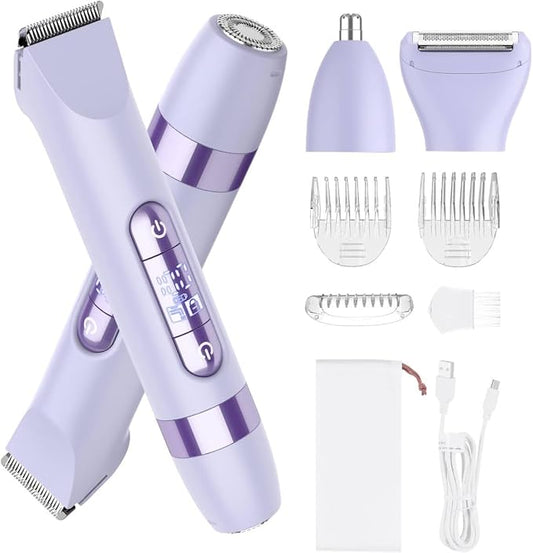 4-in-1 Women's Electric Razor, | Head Body Hair Trimmer for Women