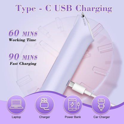 4-in-1 Women's Electric Razor, | Head Body Hair Trimmer for Women