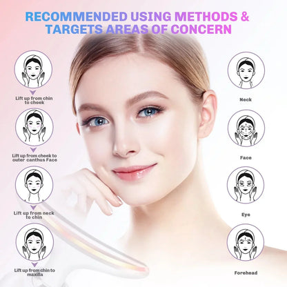 جهاز تجميل الوجه والرقبة بتقنية LED - مدلك الوجه