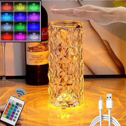مصباح طاولة كريستالي LED